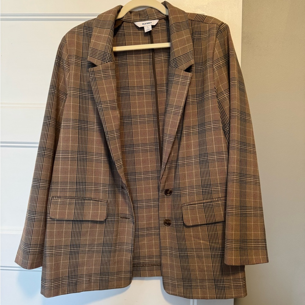 Brown Plaid Blazer